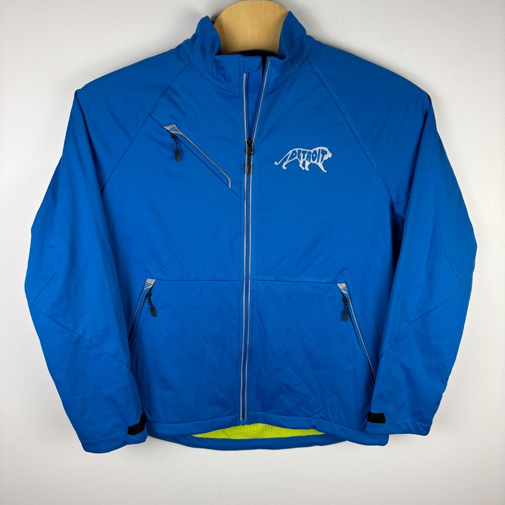 Elevate Blue Detroit Tiger‎ Graphic Full Zip Jacket Men's L G